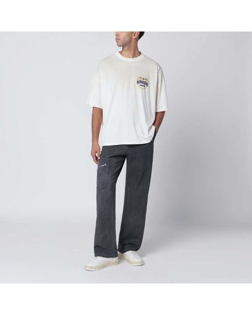Represent Blue Straight Trousers for men