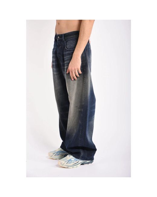 DIESEL Blue Loose-Fit Jeans for men