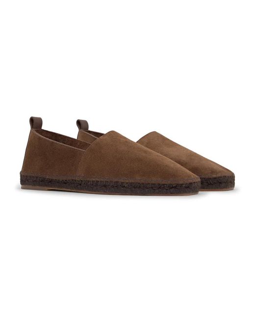 Castaner Schoenen ,Bruin ,Leer Piero C/269 Platte Espadrille Voor in het Brown voor heren