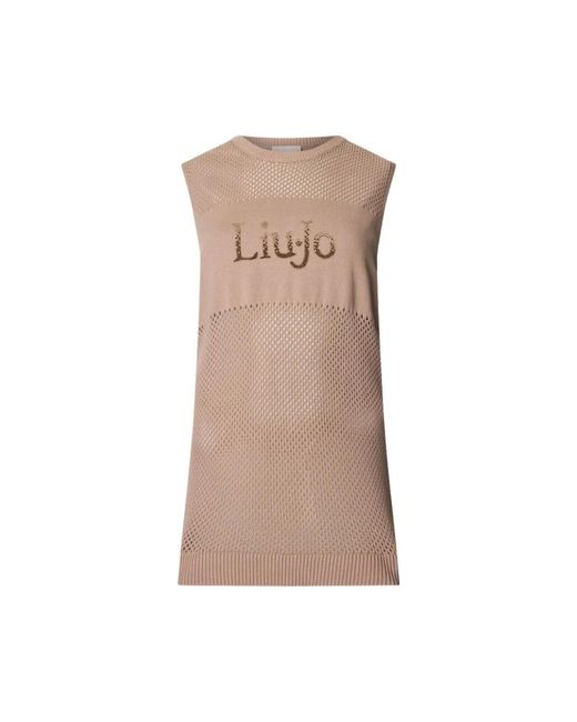 Sleeveless Tops Liu Jo de color Brown