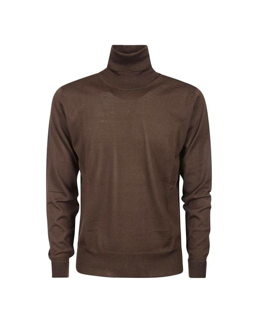 PT Torino Brown Turtlenecks for men