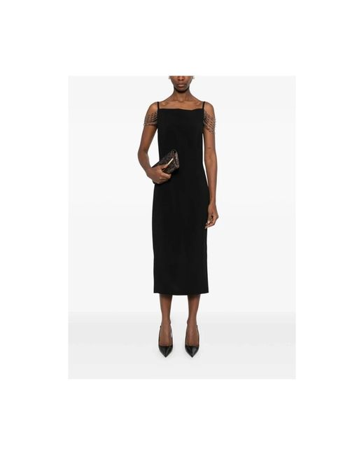Pinko Black Bergamotto Dress With Jewel Details