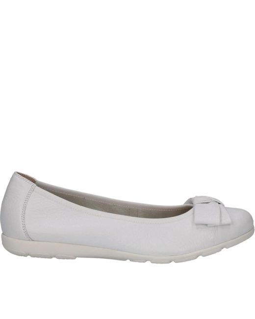 Caprice Metallic Ballerina Shoes