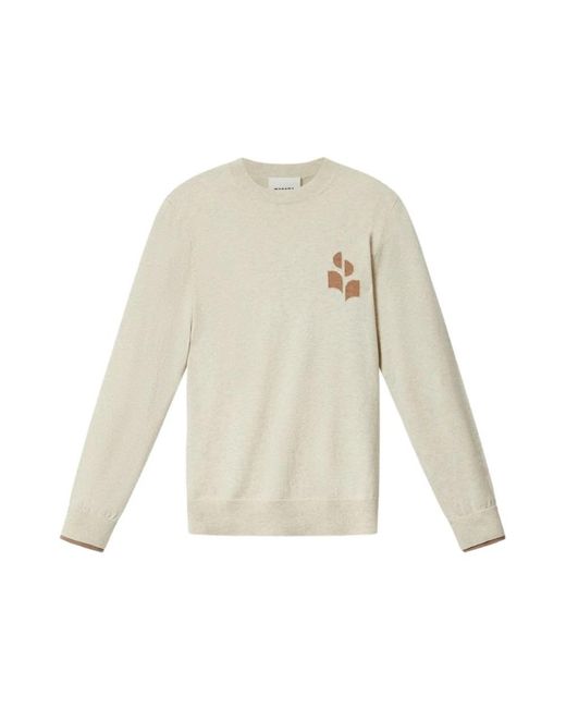 Isabel Marant White Round-Neck Knitwear for men