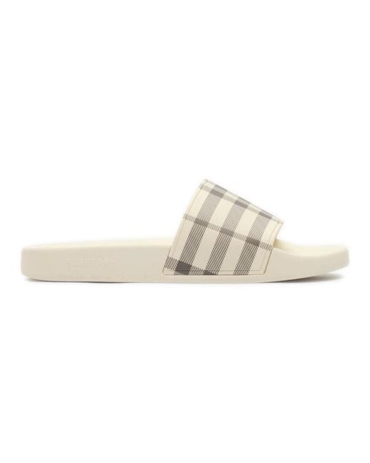 Burberry White Sliders