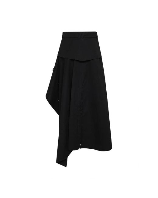 Midi Skirts Burberry de color Black