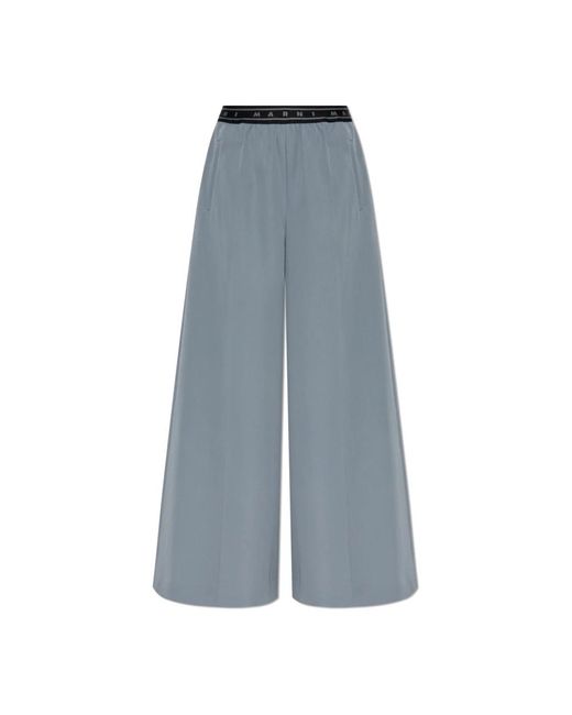 Marni Blue Wide Trousers
