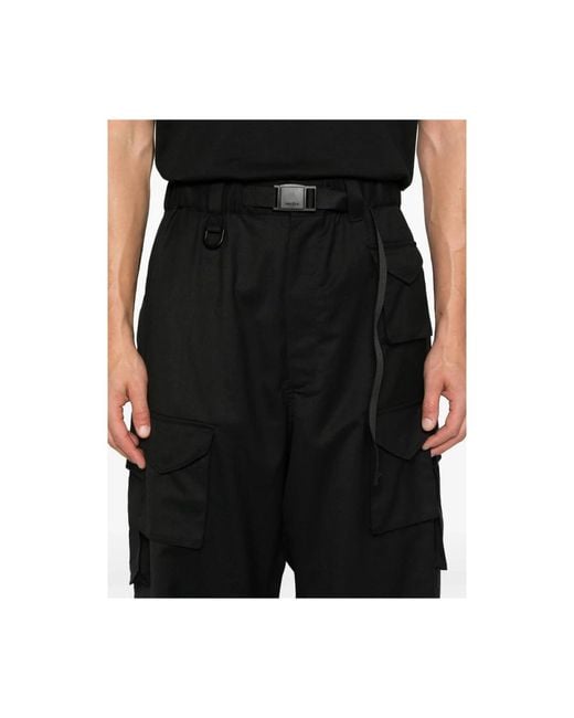 Y-3 Black Trousers for men