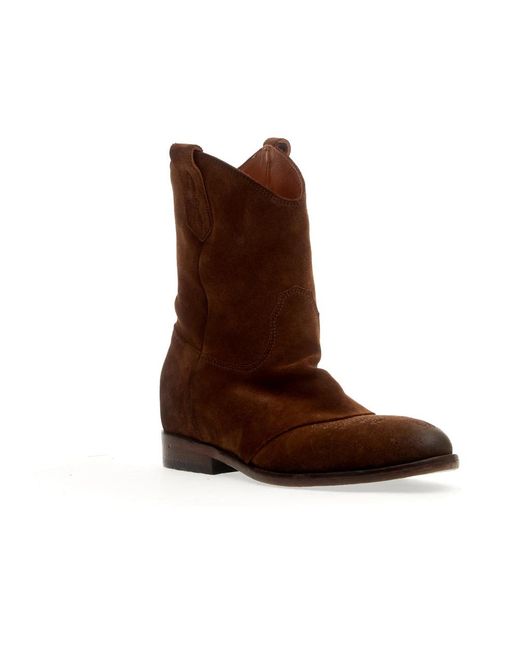 Strategia Brown Cowboy & Biker Boots