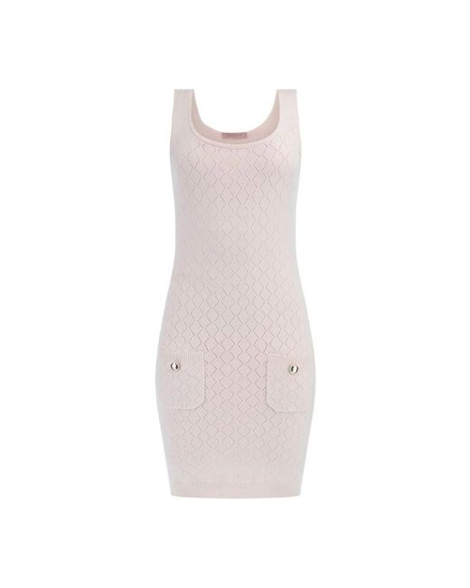 Guess Pink Elegantes Bodycon Midi Strickkleid