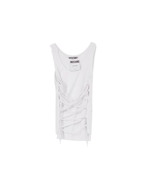 Moschino White Sleeveless Tops