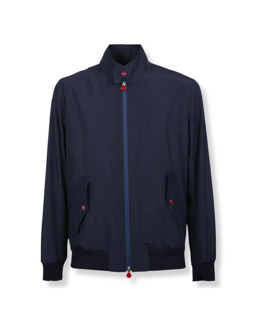 Kiton Jassen ,Blauw ,Bomber Jacket in het Blue voor heren