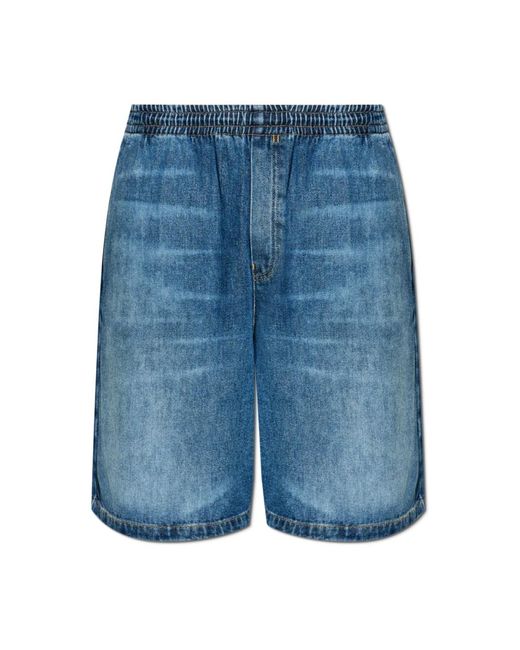 Versace Korte Broeken ,Blauw ,Denim Denim Shorts in het Blue voor heren