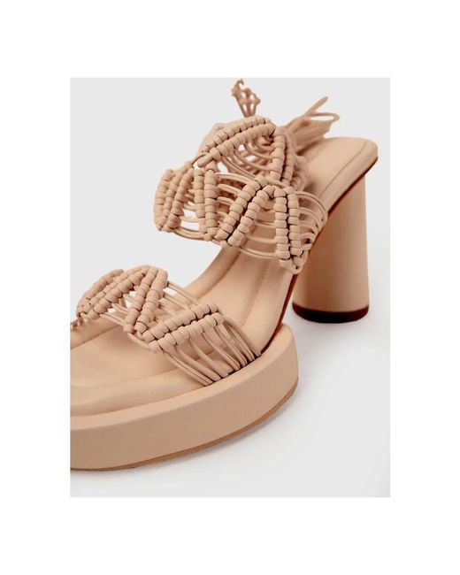 Paloma Barceló Metallic High Heel Sandals