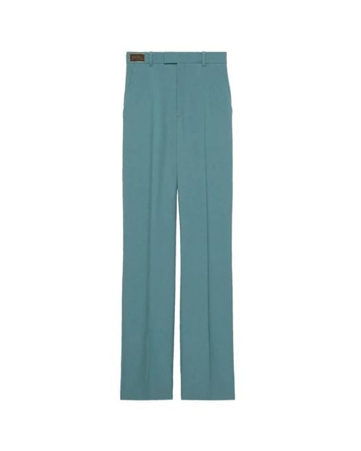Gucci Blue Wide Trousers