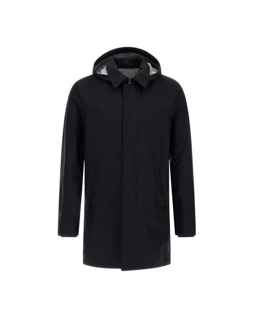 Herno Jassen ,Zwart ,Polyester Zwarte Waterdichte Gore-Tex Jas in het Blue voor heren