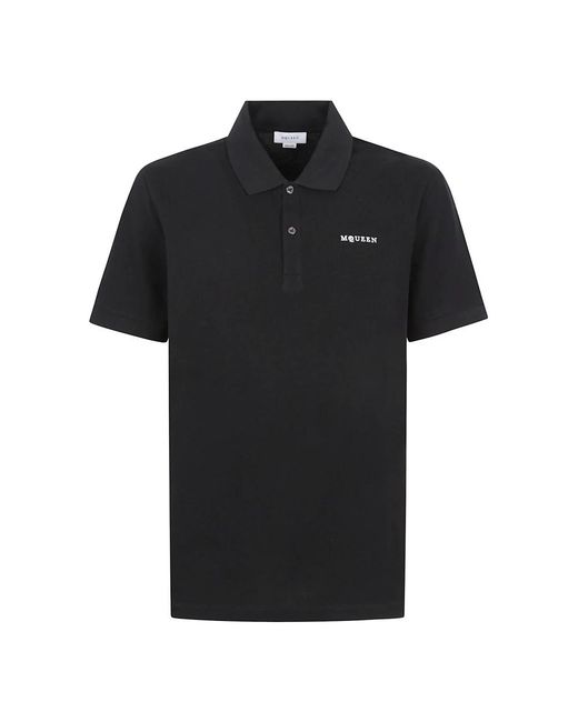 McQueen Black Polo Shirts for men