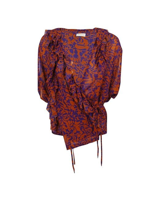 Dries Van Noten Red Blouses