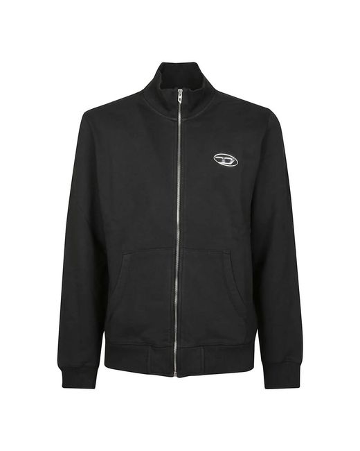 DIESEL S-Ginn Full Zip Iod Sweatshirt in het Black voor heren