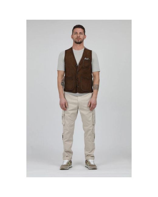 The Jack Leathers Brown Vests for men