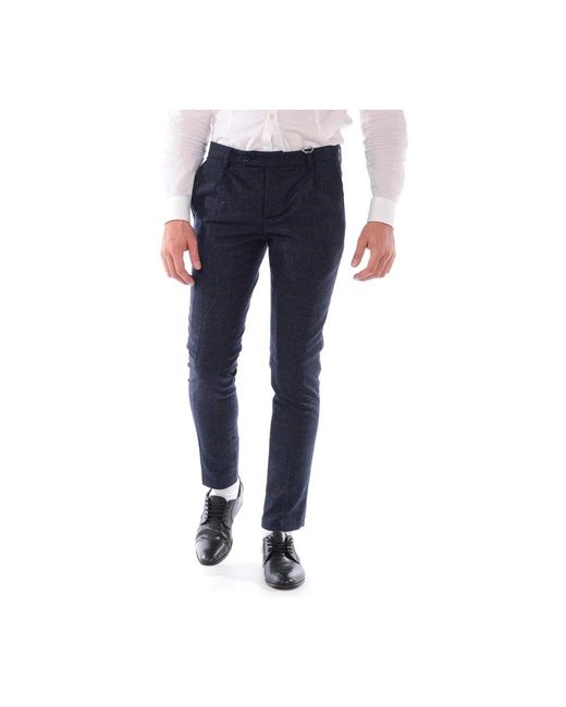 Daniele Alessandrini Blue Slim-Fit Trousers for men