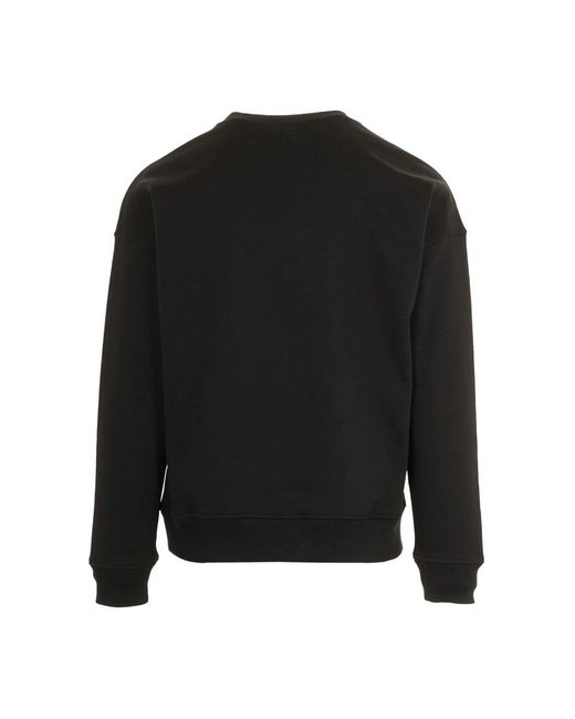 DIESEL Schwarzer Pullover Mit Microdiv Logo in Black für Herren