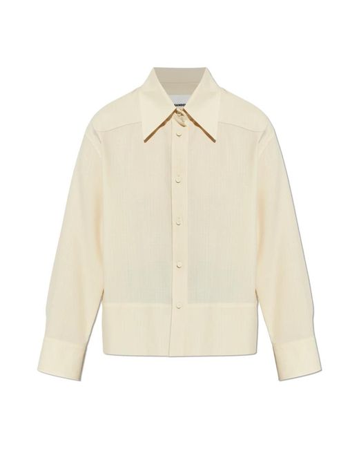 Jil Sander Overhemden ,Casual Shirts in het White