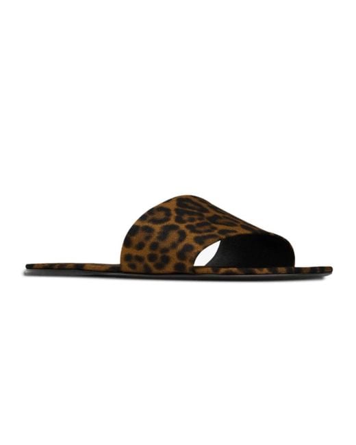 Saint Laurent Brown Sliders