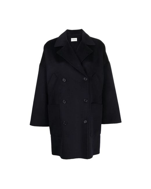 P.A.R.O.S.H. Black Double-Breasted Coats