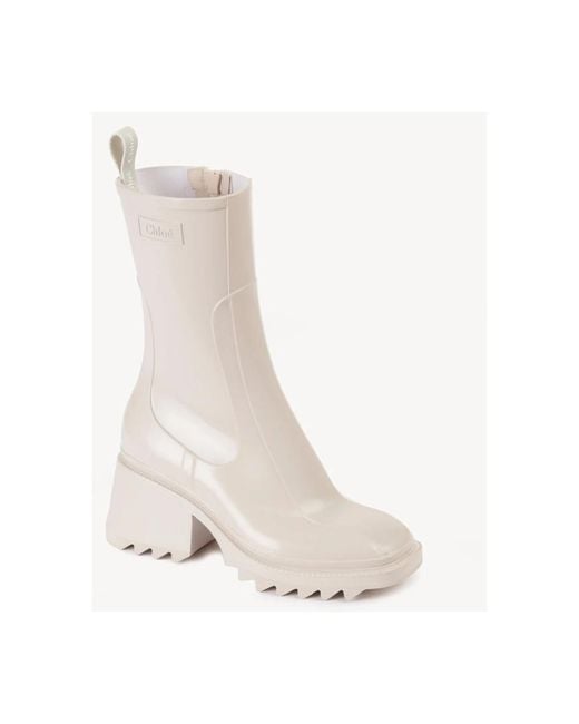 Chloé Natural Heeled Boots