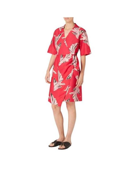 Paul Smith Draped Wrap Dress in het Red