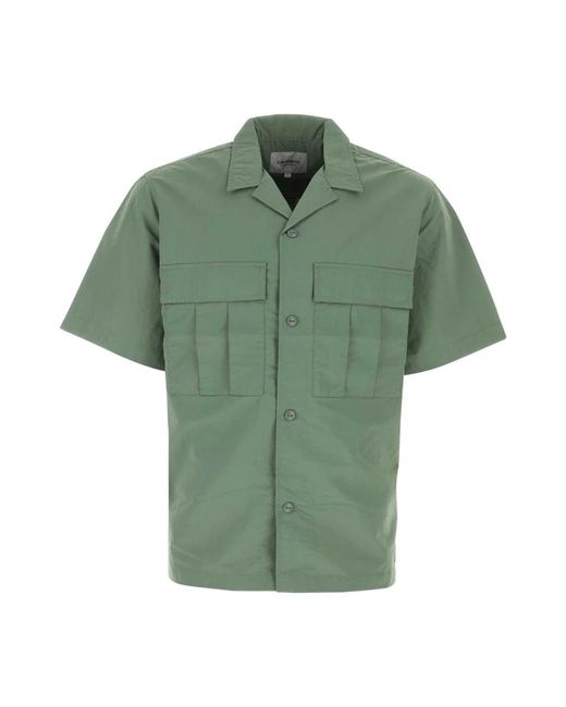 Camicia in nylon verde militare a maniche corte di Carhartt in Green da Uomo