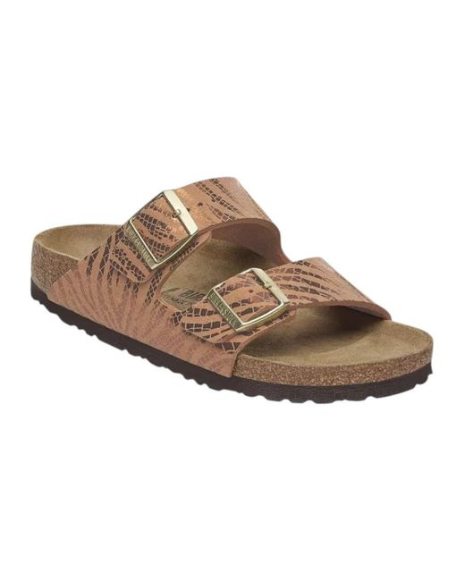 Birkenstock Brown Zebra Pecan Sandalen, Synthetik