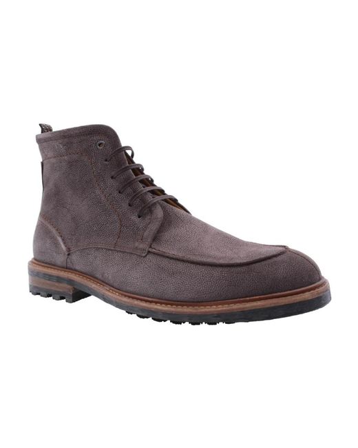 Floris Van Bommel Brown Lace-Up Boots for men