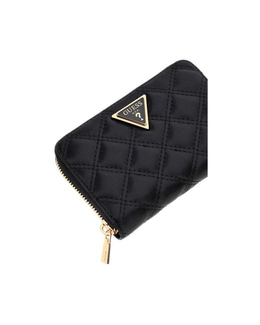 Guess Giully Ii Slg Med Zip Around in het Black