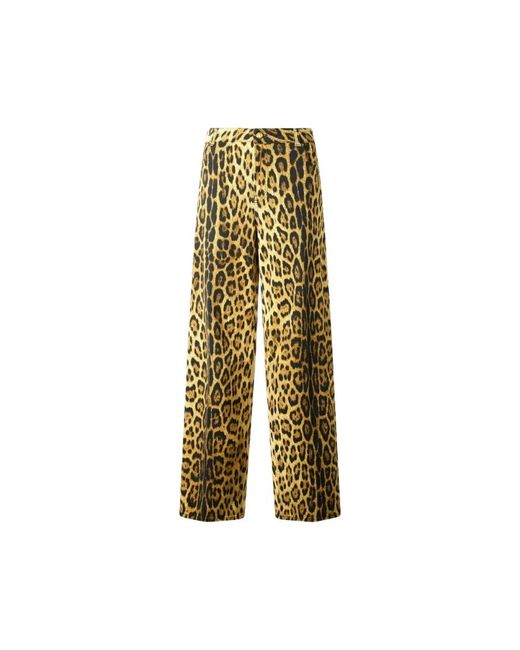 Roberto Cavalli Green Wide Trousers