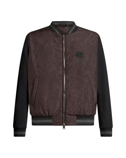 Etro Black Bomber Jackets for men