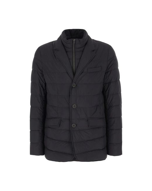 Herno Piumino Quilted High-Neck Jacket in het Blue voor heren