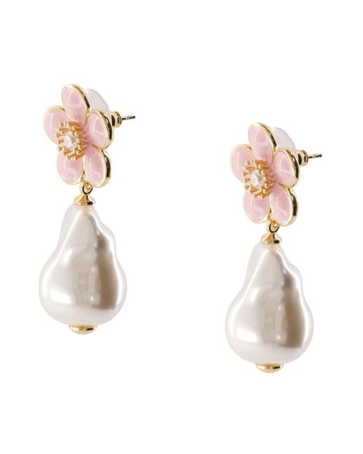 Earrings Self-Portrait de color Pink