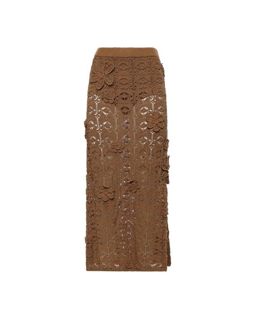 Pinko Brown Maxi Skirts