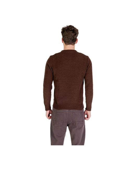 Round-Neck Knitwear Gianni Lupo pour homme en coloris Brown