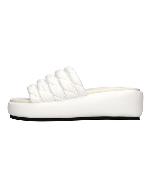 Strategia White Mules Aus Kunstleder
