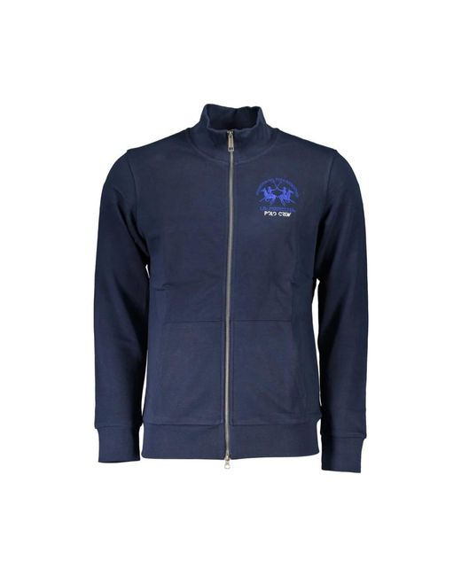 La Martina Blauer Baumwoll Herren Pullover Reißverschluss in Blue für Herren