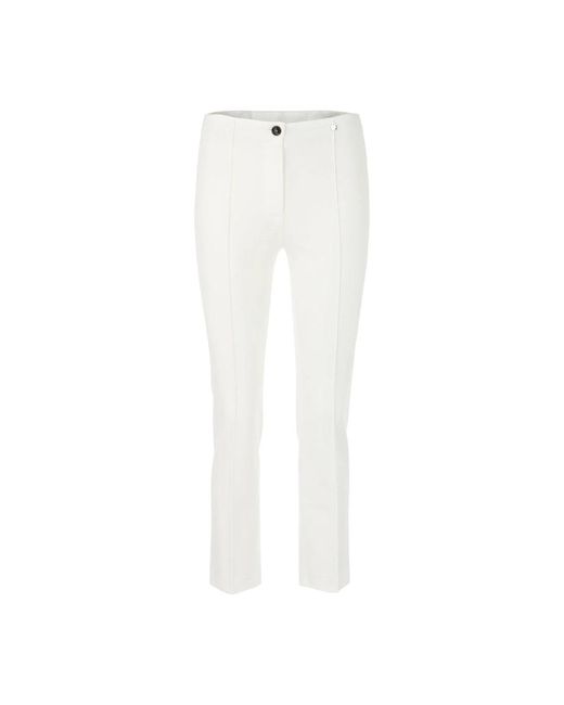 Marc Cain Slim-Fit Trousers in het White