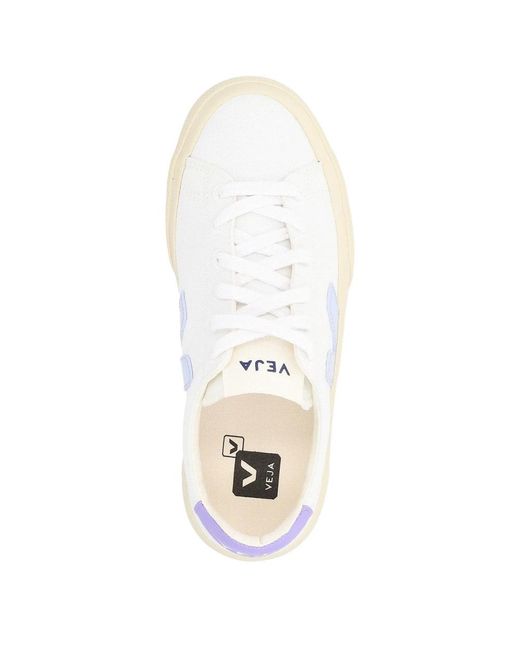 Veja White Canvas sneaker in weiß, blau und lila