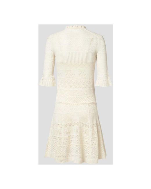 Zadig & Voltaire Natural Schwarzes Häkel-Maxikleid