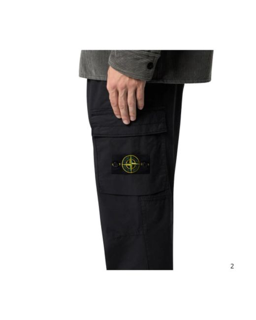 Stone Island Black Slim-Fit Trousers for men