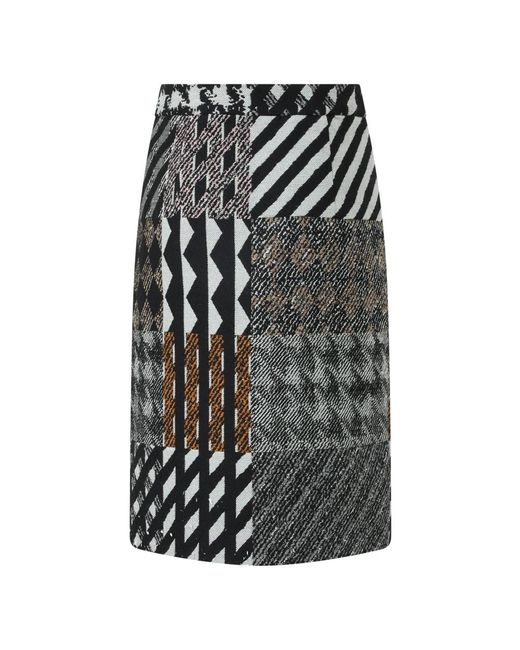 Moschino Fitted Patchwork Jurk in het Gray