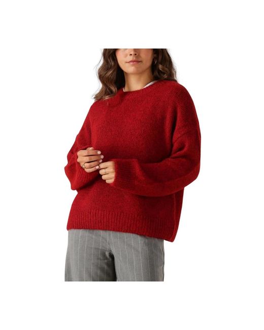 Object Rode Gebreide Pullover Voor Vrouwen in het Red