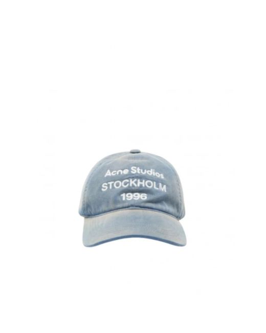 Acne Accessoires ,Blauw ,Katoen Stockholm 1996 Cap in het Blue voor heren